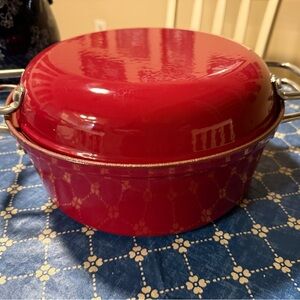 Elegant Red Enamel Cast Iron Cookware by Cooks Essentials